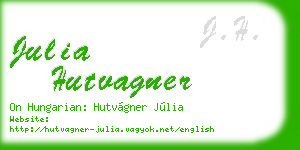 julia hutvagner business card