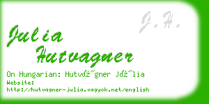 julia hutvagner business card